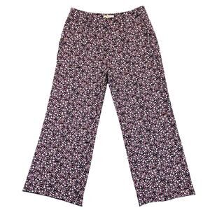 Boden Westbourne Ponte Pants Women's 12R Paisley Daisy Floral Pink White Green